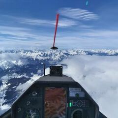 Flugwegposition um 11:08:23: Aufgenommen in der Nähe von Gemeinde Navis, Navis, Österreich in 4190 Meter